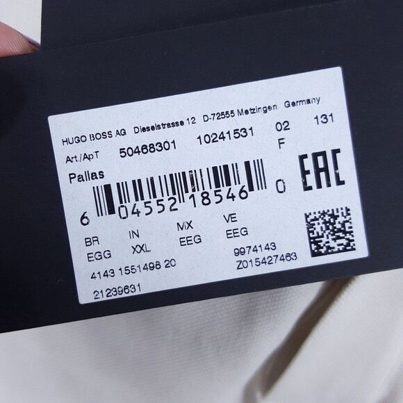 HUGO BOSS Polo Shirt Mens XXL Tan Short Sleeve 100% Cotton Pique Logo PALLAS - Picture 3 of 9